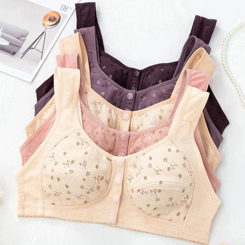 Comfortable bra with front button